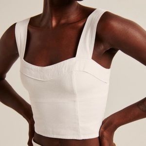 Abercrombie & Fitch white linen top